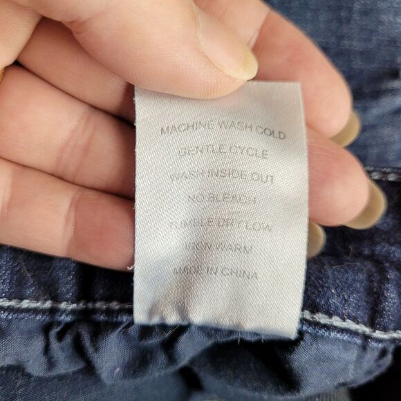 Flypaper Jeans Straight Whisker Distressed Embroidered Pockets Dark Wash 34 x 32 - Picture 13 of 14